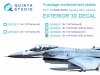 Quinta Studio QP48028 F-16 block 30/32 reinforcement plates (Kinetic 2022 tool) 1/48